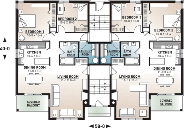 Main Floor Plan for House Plan #149103