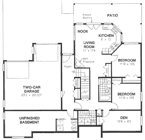 House Plans  Basements on House Plan  136219 And Many Other Home Plans  Blueprints By Westhome