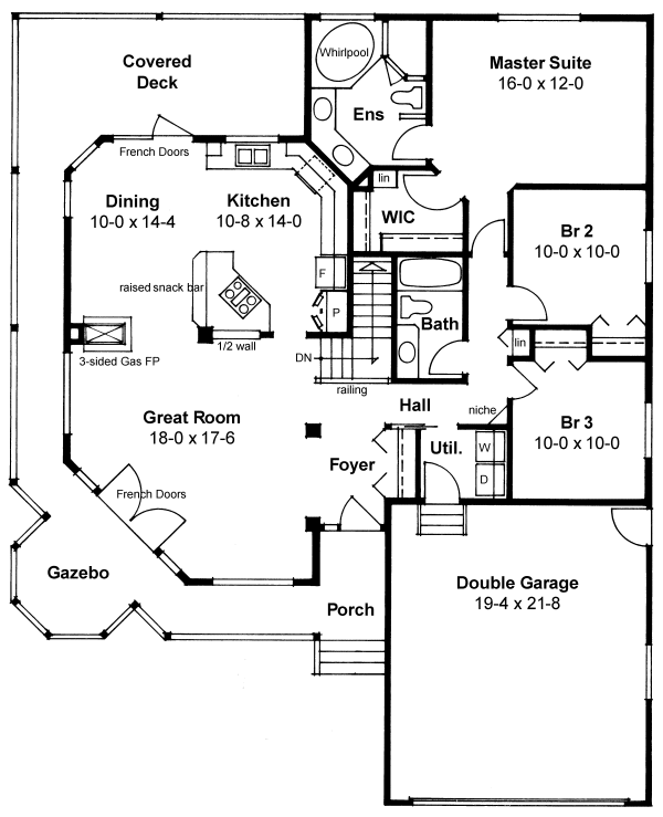 Floorplan for House Plan #201940