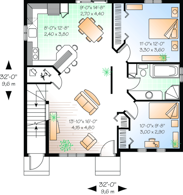 Main Floor Plan for House Plan #146902