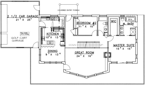 Floorplan for House Plan #457002