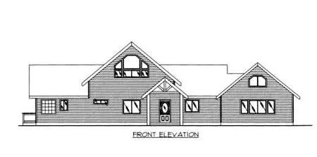 Front Elevation- House Plan #457002