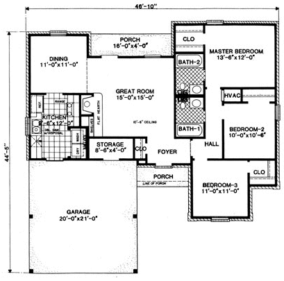 Main Floor Plan for House Plan #400121