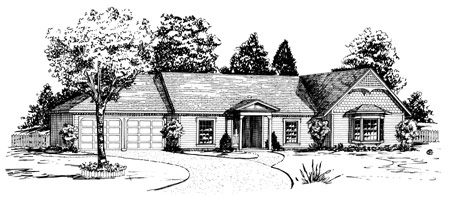 Full Rendering for House Plan #405051