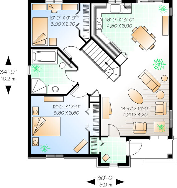 Floorplan for House Plan #141212