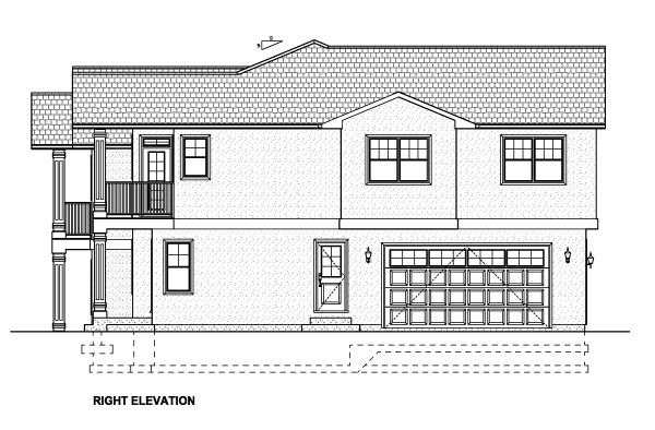 Right Elevation for House Plan #195232