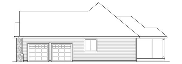 Right Elevation for House Plan #340951