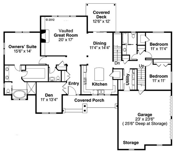 Main Floor Plan for House Plan #340951