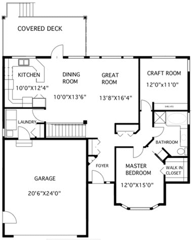 Main Floor Plan for House Plan #508227