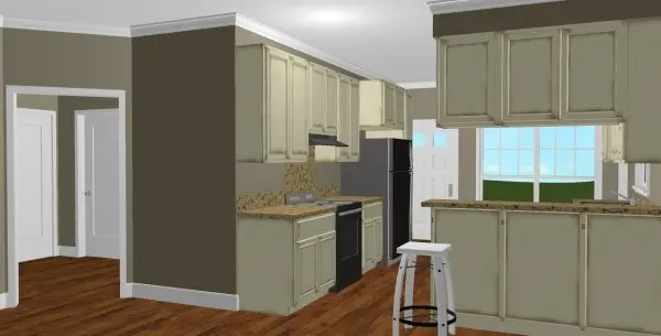 Kitchen from Great Rm- House Plan #430801