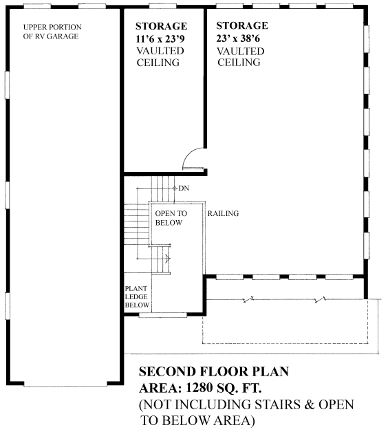 Second Floor Plan for House Plan #269093