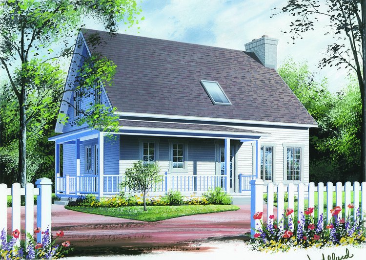Full Rendering for House Plan #141752