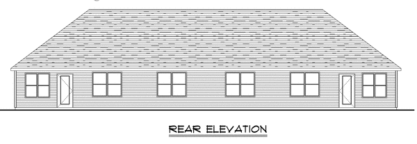 Rear Elevation for House Plan #750323
