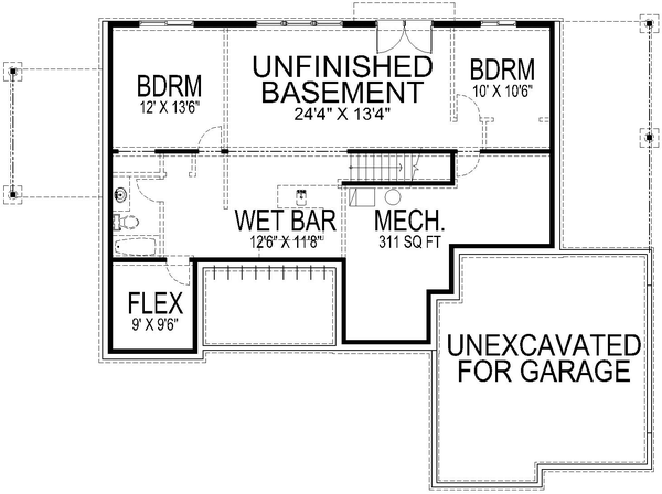 Basement Plan for House Plan #803751