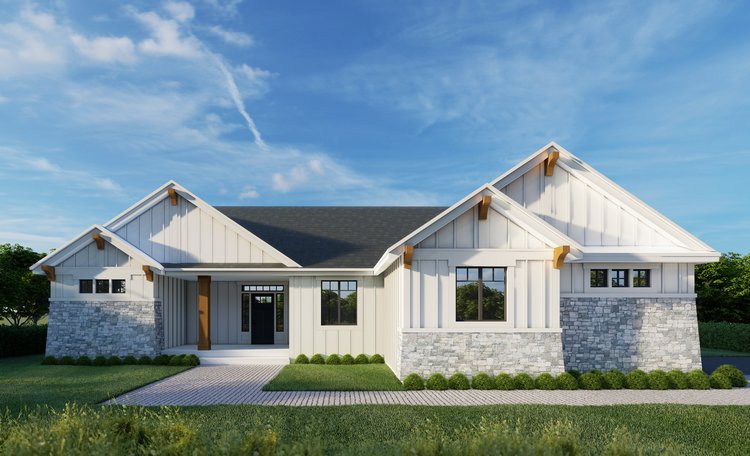 Full Rendering for House Plan #803751