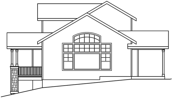 Right Elevation for House Plan #345761