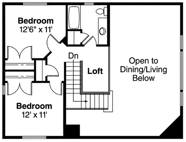 Second Floor Plan for House Plan #345761