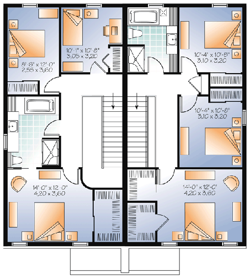 Second Floor Plan for House Plan #146503