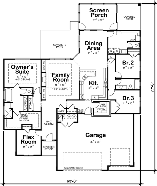 Floorplan for House Plan #156932