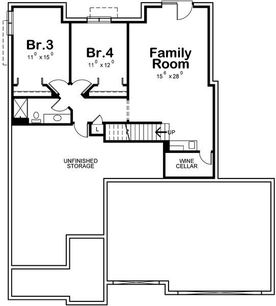 Basement Plan for House Plan #153162