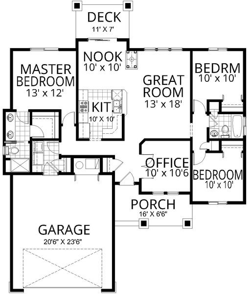 Floorplan for House Plan #804241