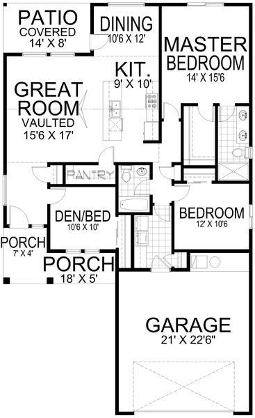 Main Floor Plan for House Plan #806941
