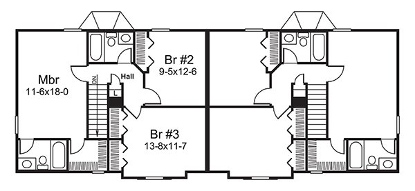 Second Floor Plan for House Plan #632116