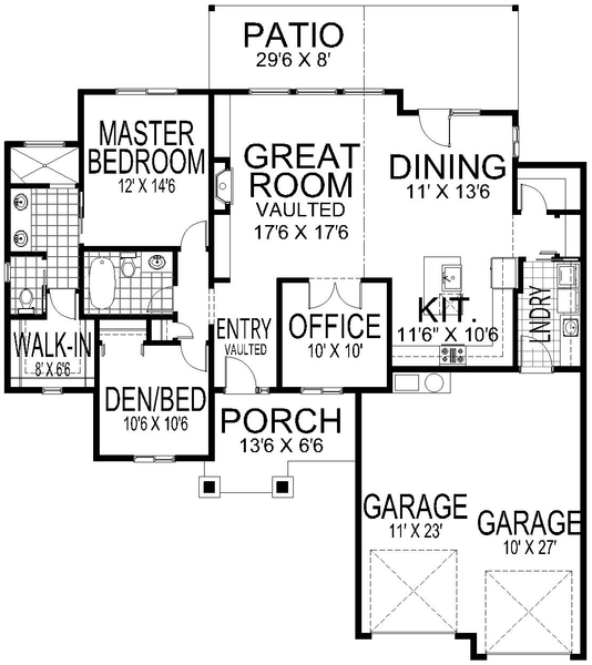 Floorplan for House Plan #805451