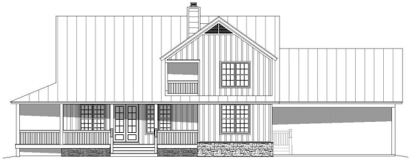 Rear Elevation for House Plan #699222
