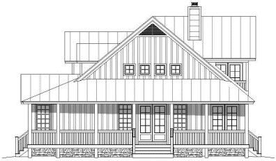 Right Elevation for House Plan #699222