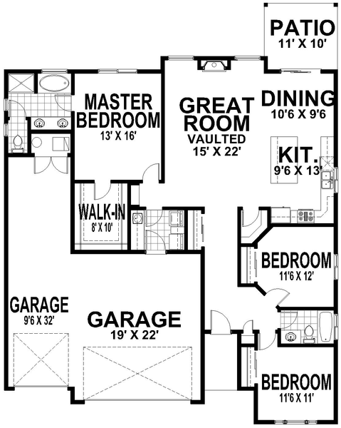 Main Floor Plan for House Plan #807761
