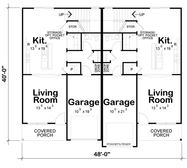 Main Floor Plan for House Plan #156503