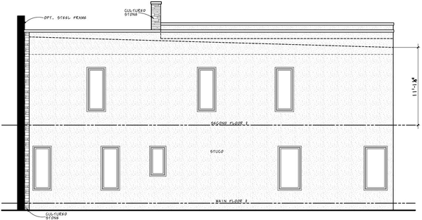Right Elevation for House Plan #154684