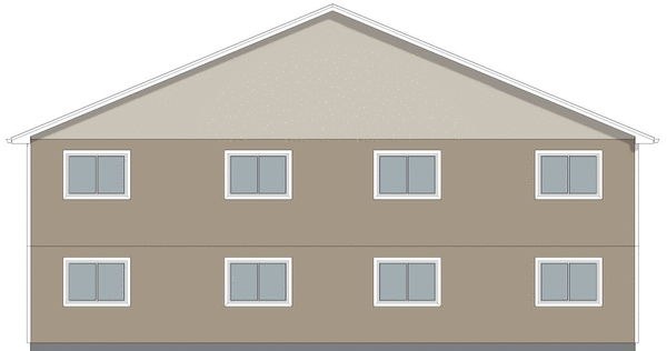 Rear Elevation for House Plan #201173