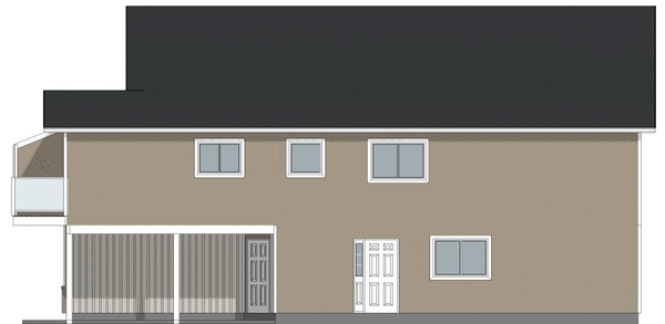 Right Elevation for House Plan #201173
