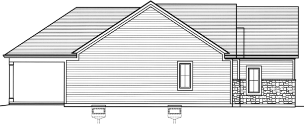 Left Elevation for House Plan #535881