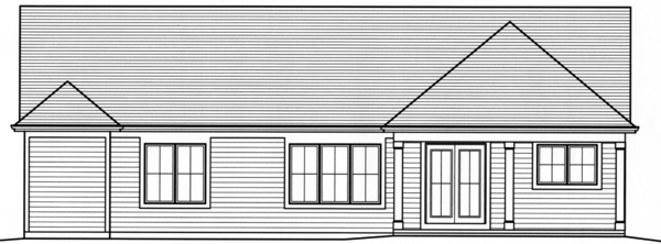 Rear Elevation for House Plan #535881