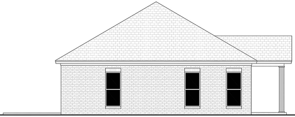 Left Elevation for House Plan #301992