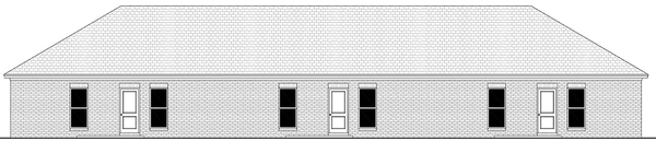 Rear Elevation for House Plan #301992