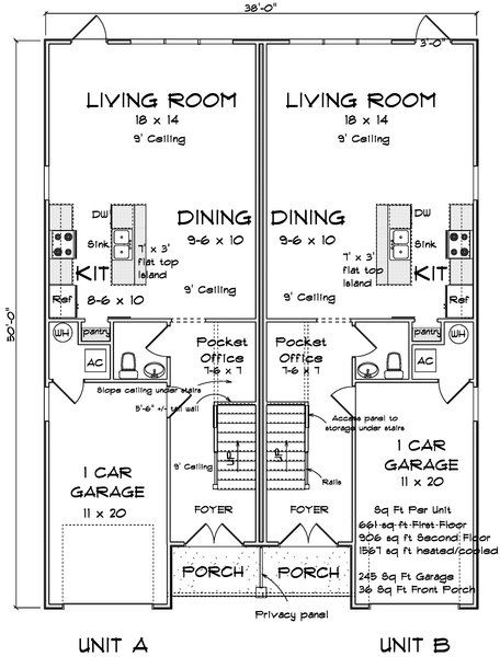 Main Floor Plan for House Plan #244313