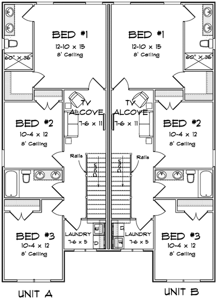 Second Floor Plan for House Plan #244313