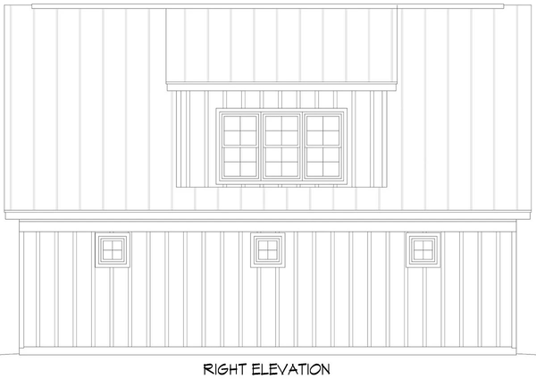 Right Elevation for House Plan #693672