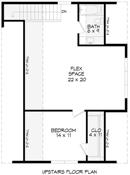 Second Floor Plan for House Plan #693672