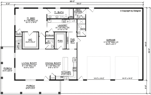 Main Floor Plan for House Plan #754843
