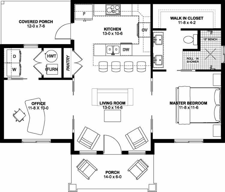 Main Floor Plan for House Plan #580850