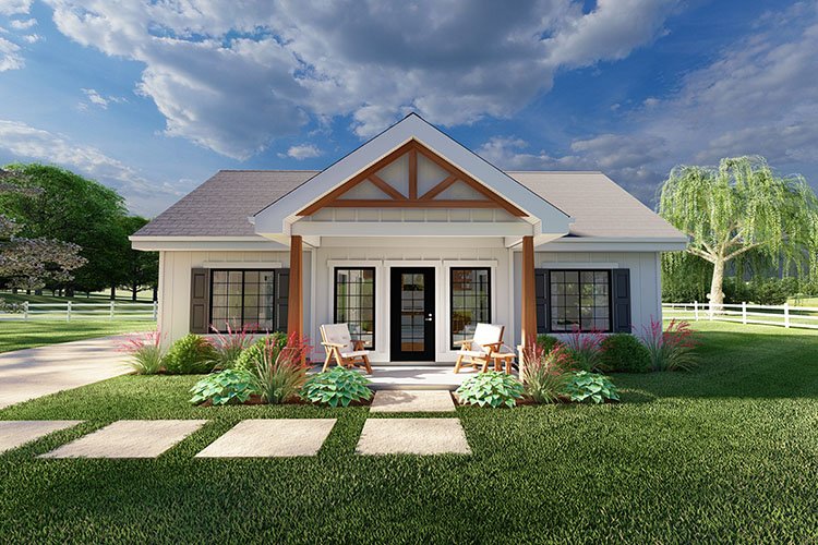 Full Rendering for House Plan #580850
