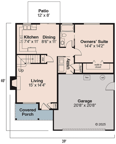 Floorplan for House Plan #346941