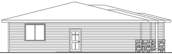 Left Elevation for House Plan #349522