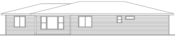 Rear Elevation for House Plan #349522