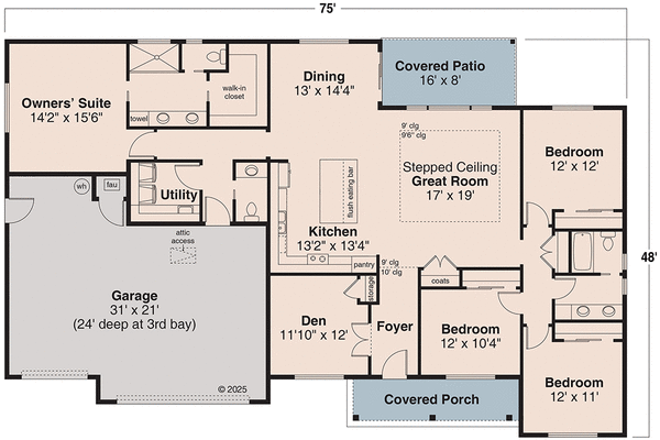 Main Floor Plan for House Plan #349522